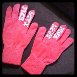 Pink gloves